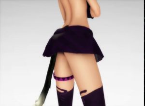 Танец девушки с хвостиком